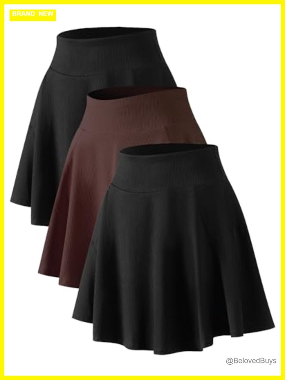 High Waist Workout Skort Built-in Shorts Pocket Quick Dry Athletic Skirt